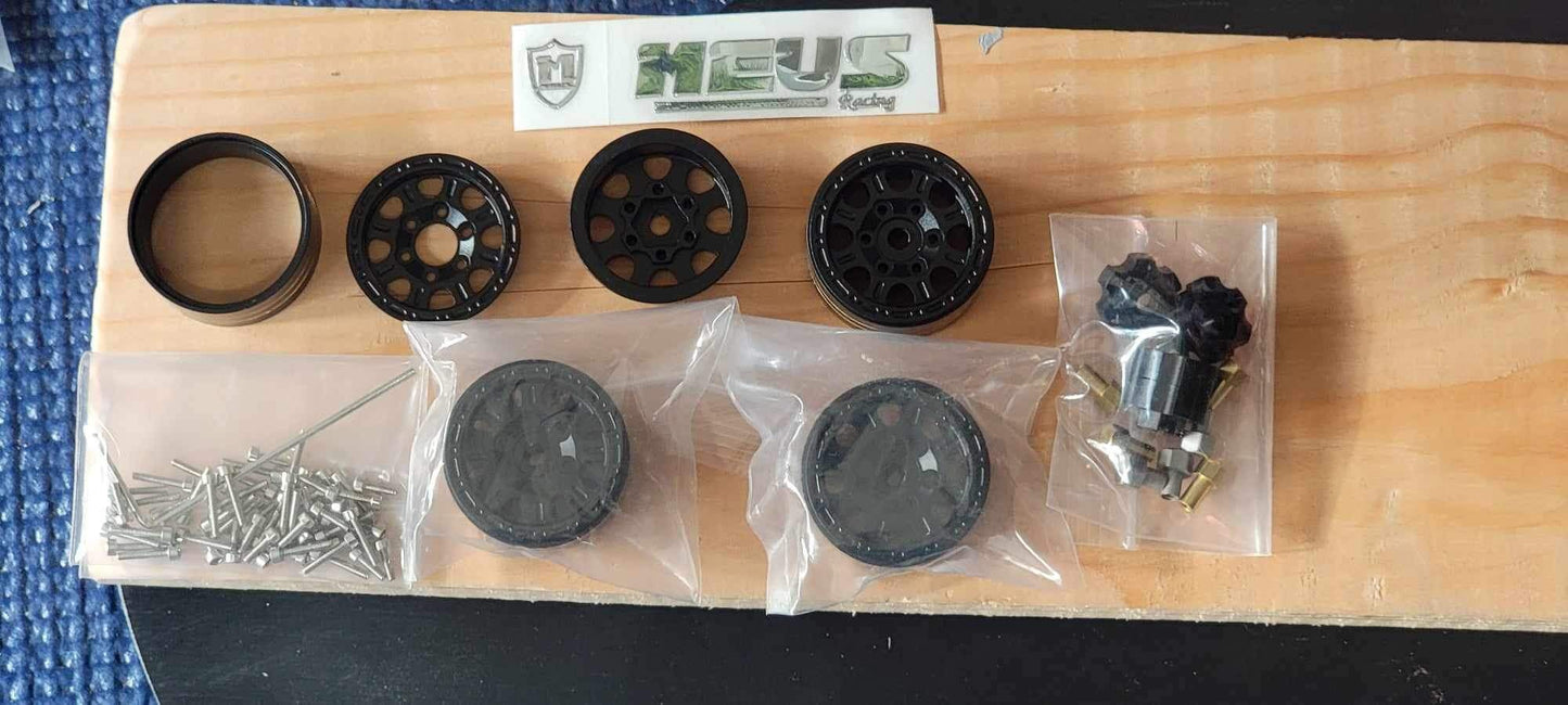 Meus Racing 1.0 Wheels with Brass rings, Black