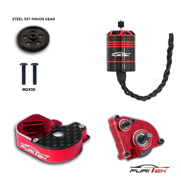 FURITEK MICRO STELLAR TRANSMISSION WITH CEDAR INRUNNER BRUSHLESS SETUP FOR SCX24