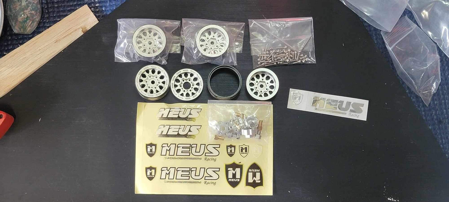 Meus Racing 1.0 Wheels with Brass rings, Silver