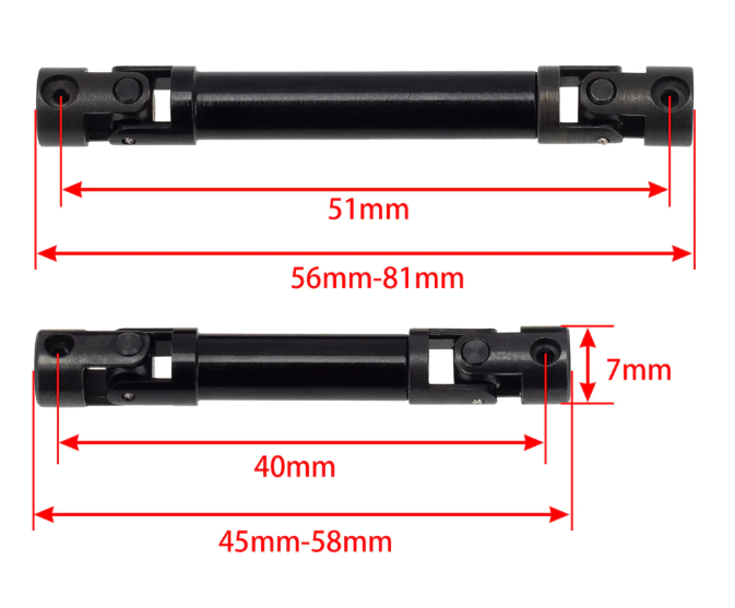 Meus Racing metal drivelines